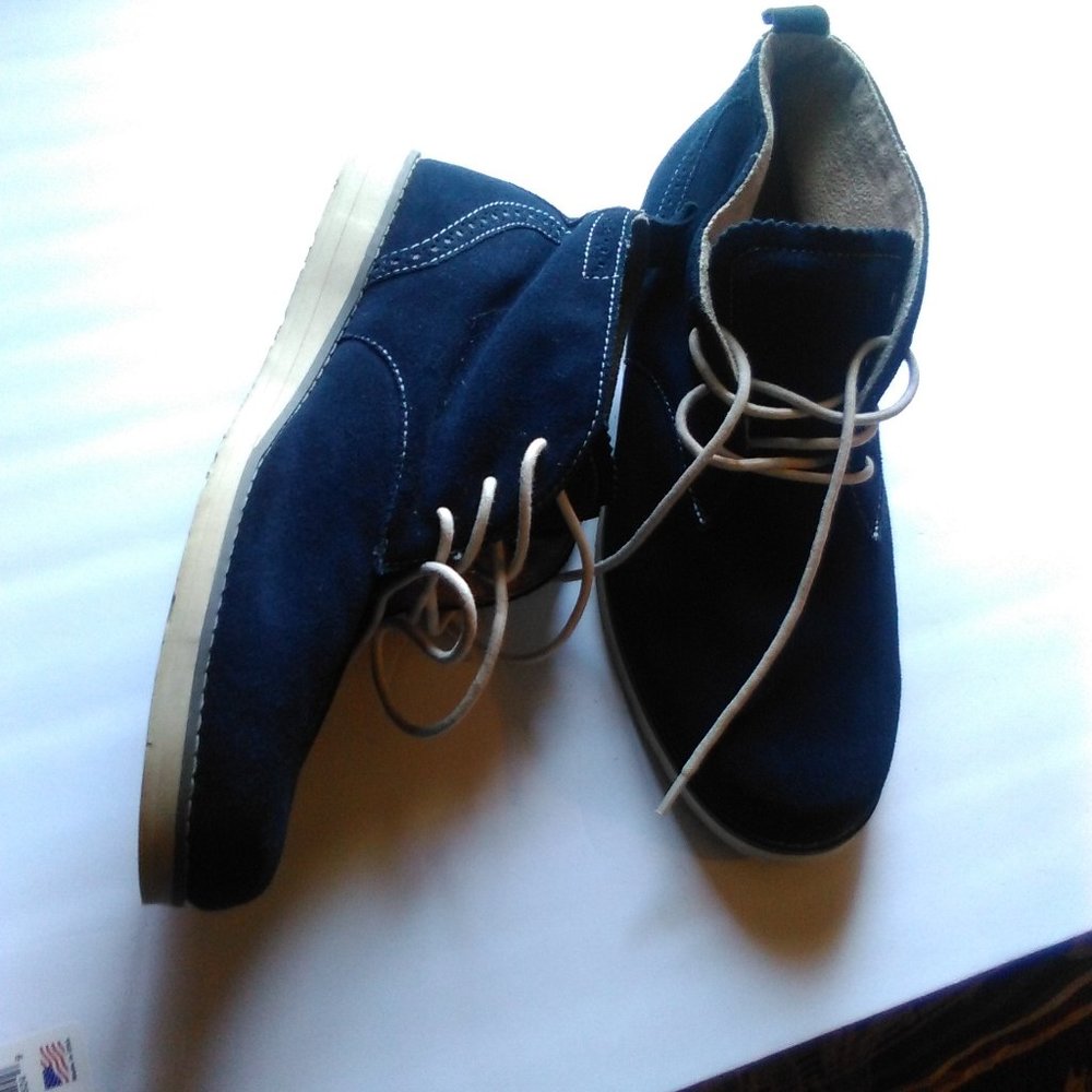 Stacy Adams Connor Navy Blue Suede Leather Chukk